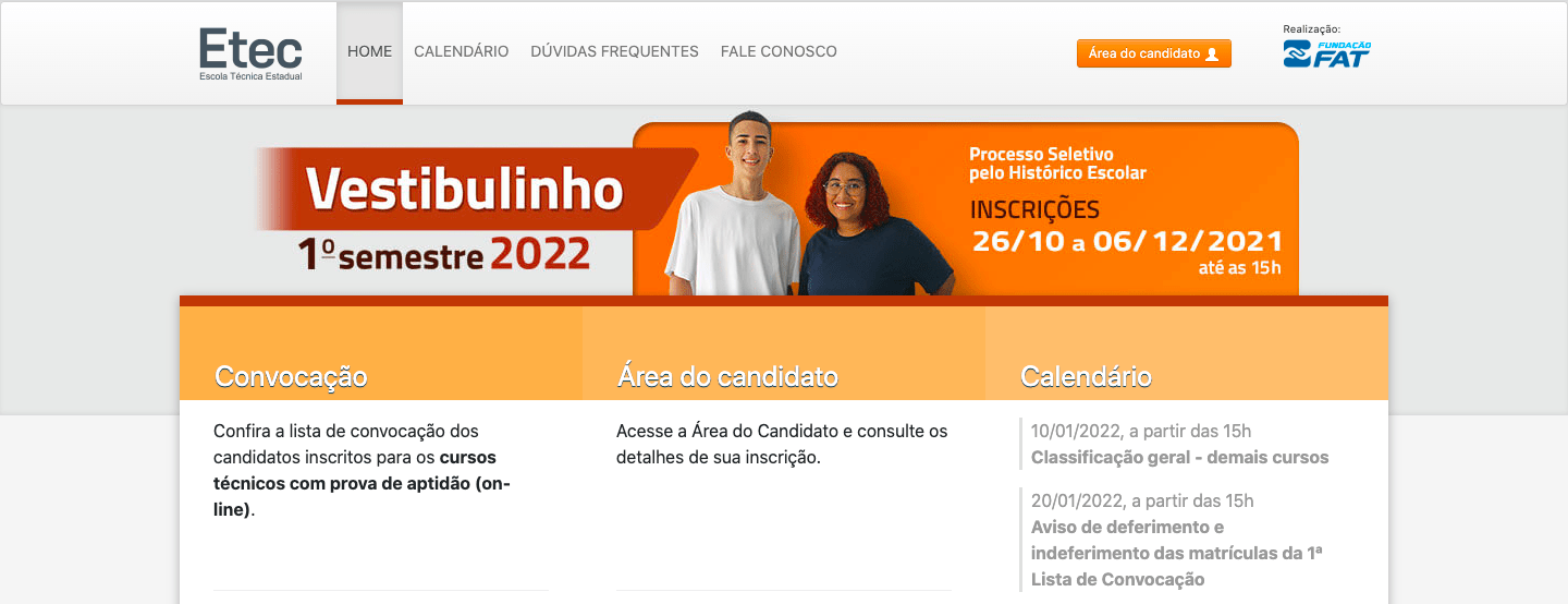 Resultado ETEC 2022 → Lista de Aprovados e Classificação dos Alunos